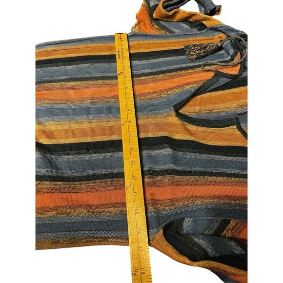 Peruvian connection Large multi striped knit maxi boho langenlook dress - Picture 11 of 14